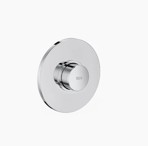 Roca FLUENT ECO Self-Closing Built-In Urinal Shut-Off Cock with Round Wall Plate
