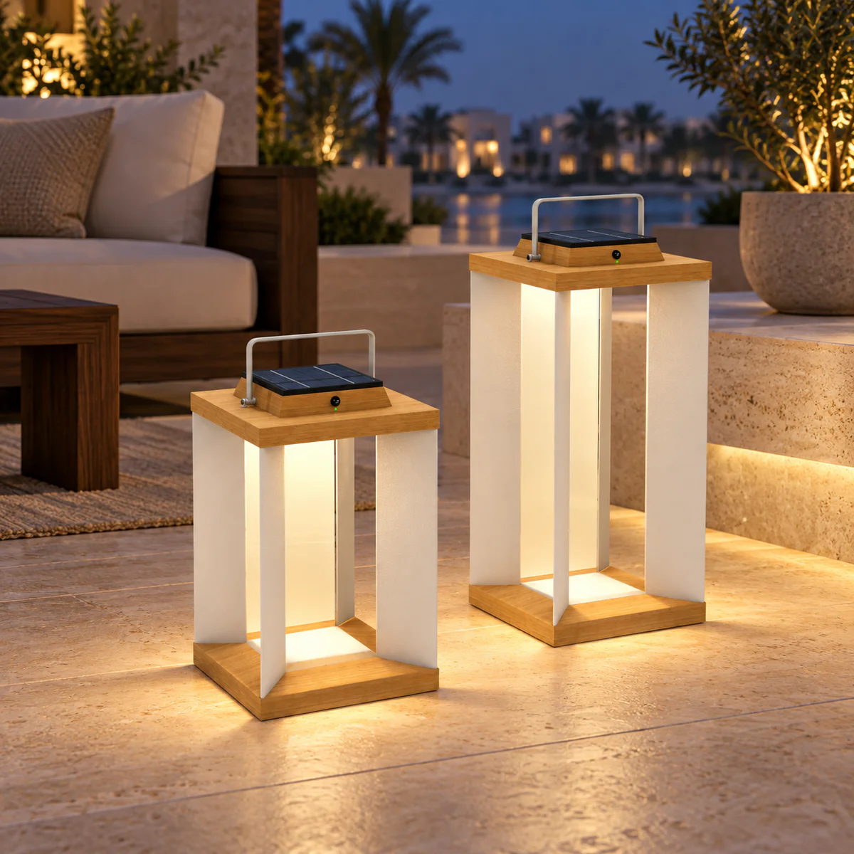 IP65 Solar & Rechargeable LED Outdoor Lantern – Model 7002