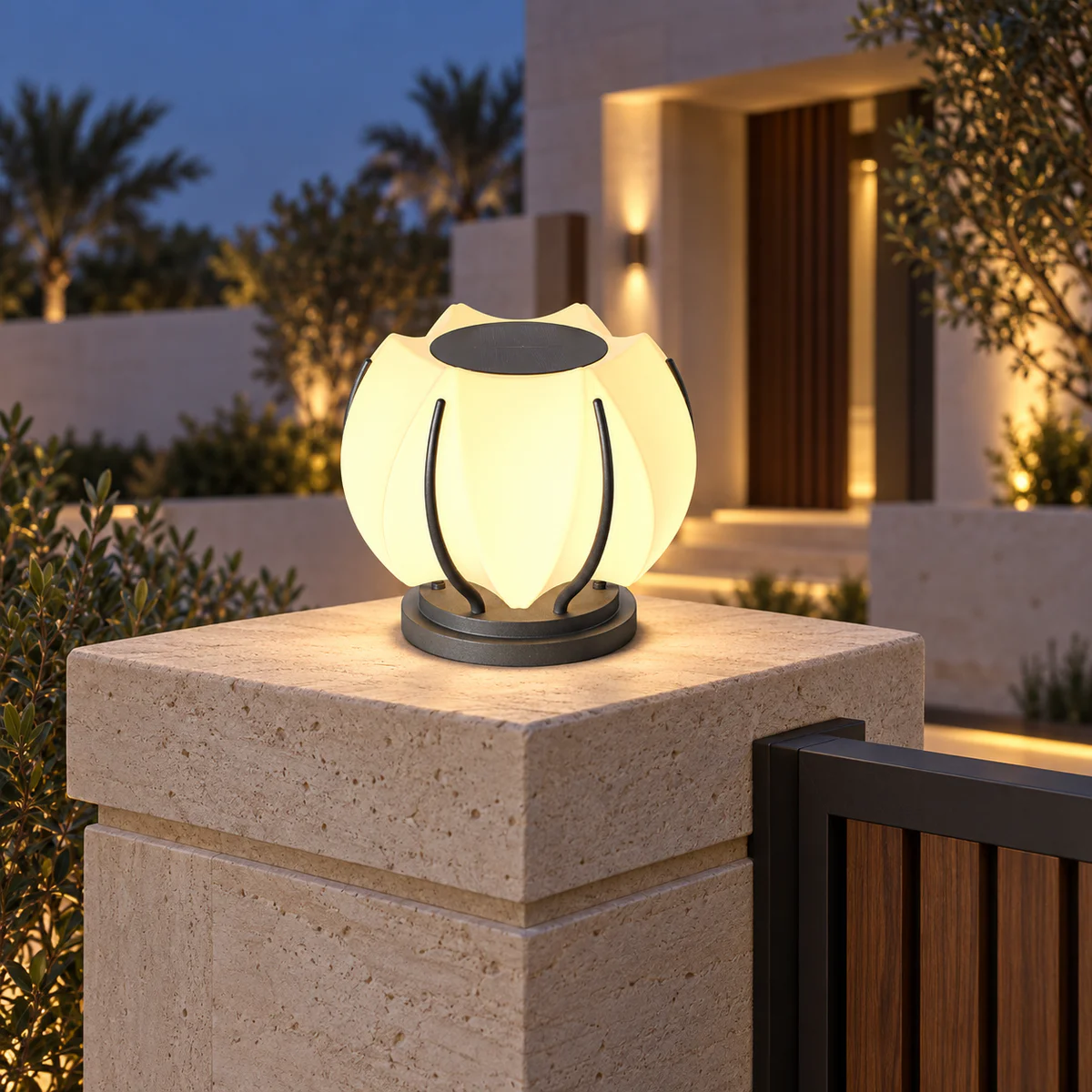 IP65 Solar & Wired LED Garden Post Cap Light – Model 2589