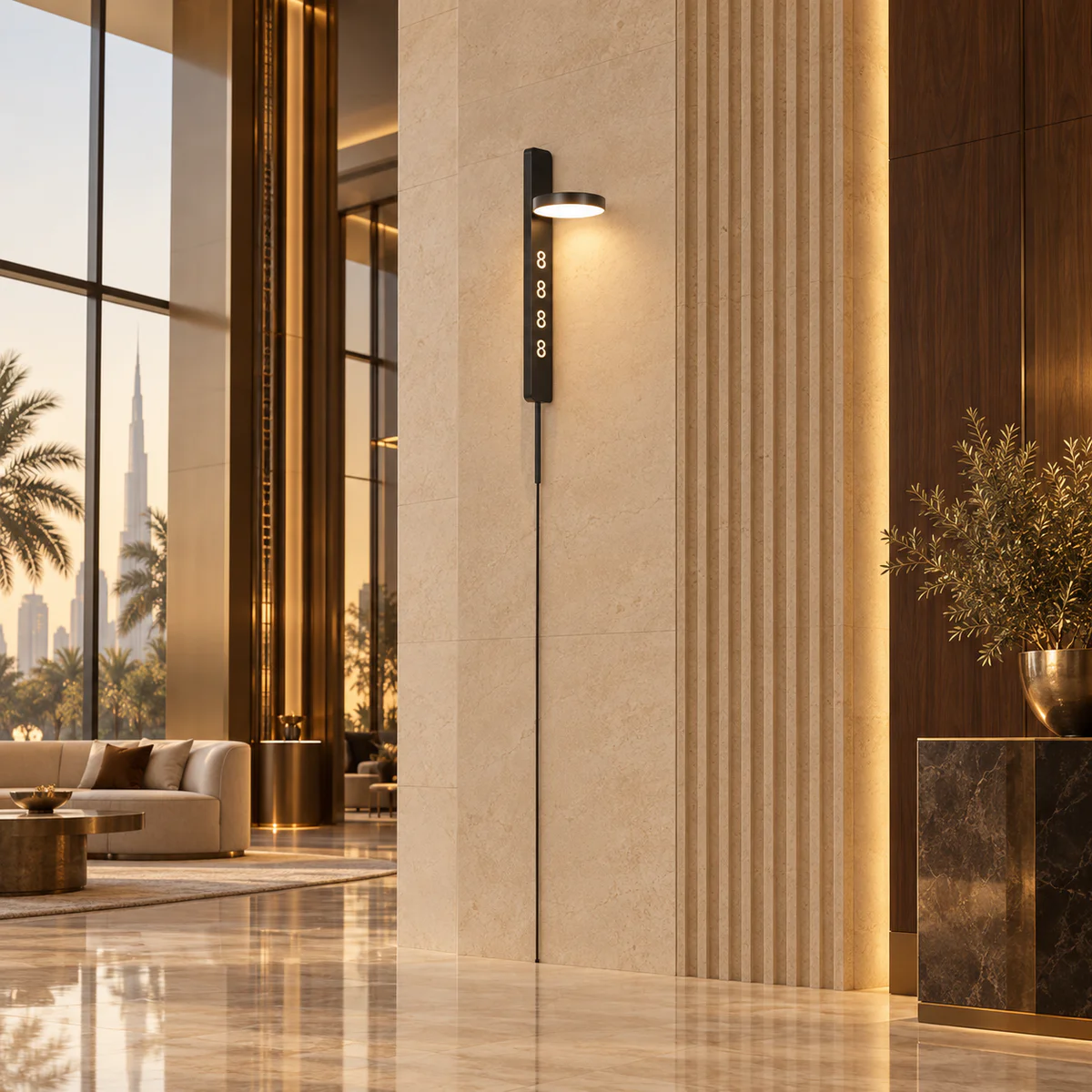 Architectural Hotel Wall Pendant Light - Model MB84880