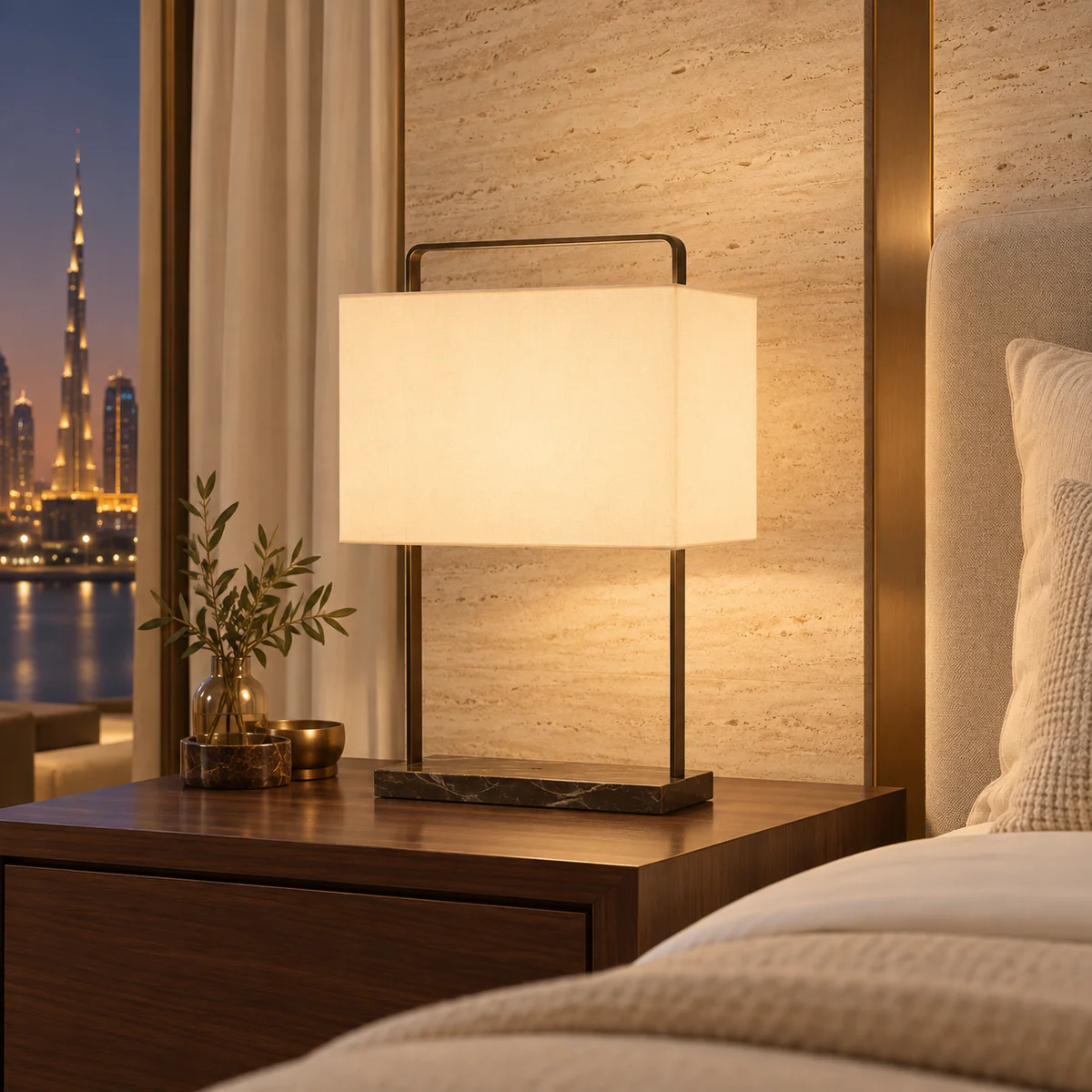 Hotel Guest Room Framed Bedside Table Lamp - Model MT84293