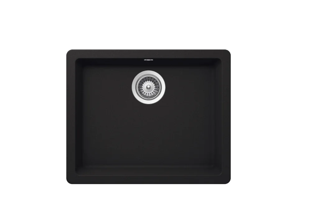 ROCA RIGA Quarzex® Single Bowl Kitchen Sink – Black