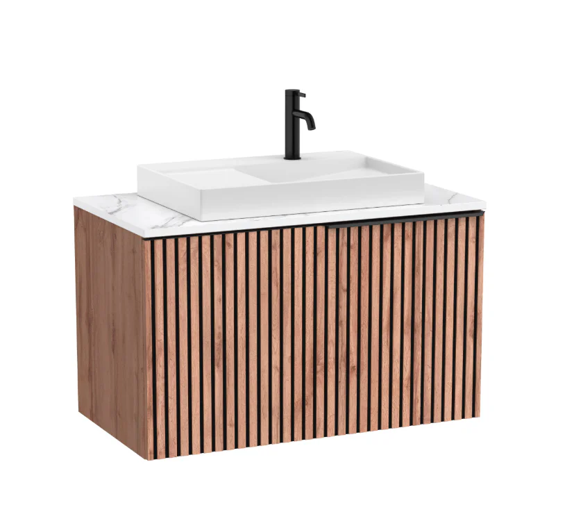 ROCA HORIZON UNIK Vanity with Marble Countertop & Basin – White