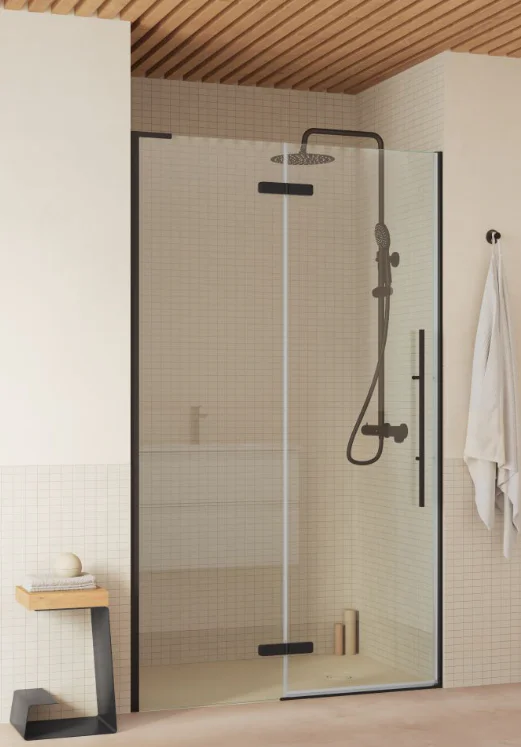 ROCA BRISA Front Hinged Shower Enclosure – 1 Swing Door + 1 Fixed Panel
