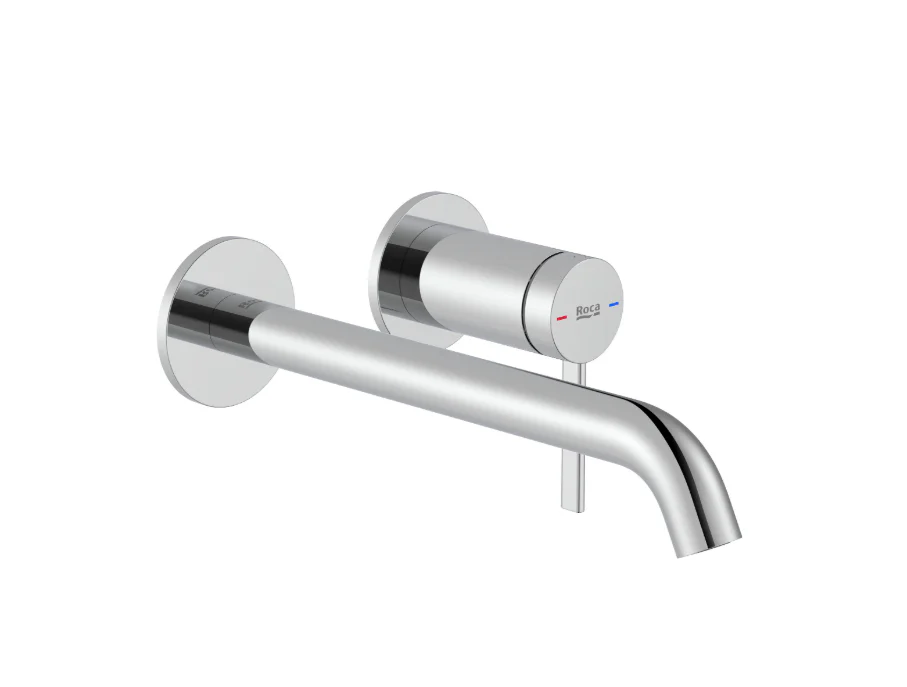Roca ONA Single-Lever Built-In Basin Mixer Faucet – 230 mm Spout, Chrome