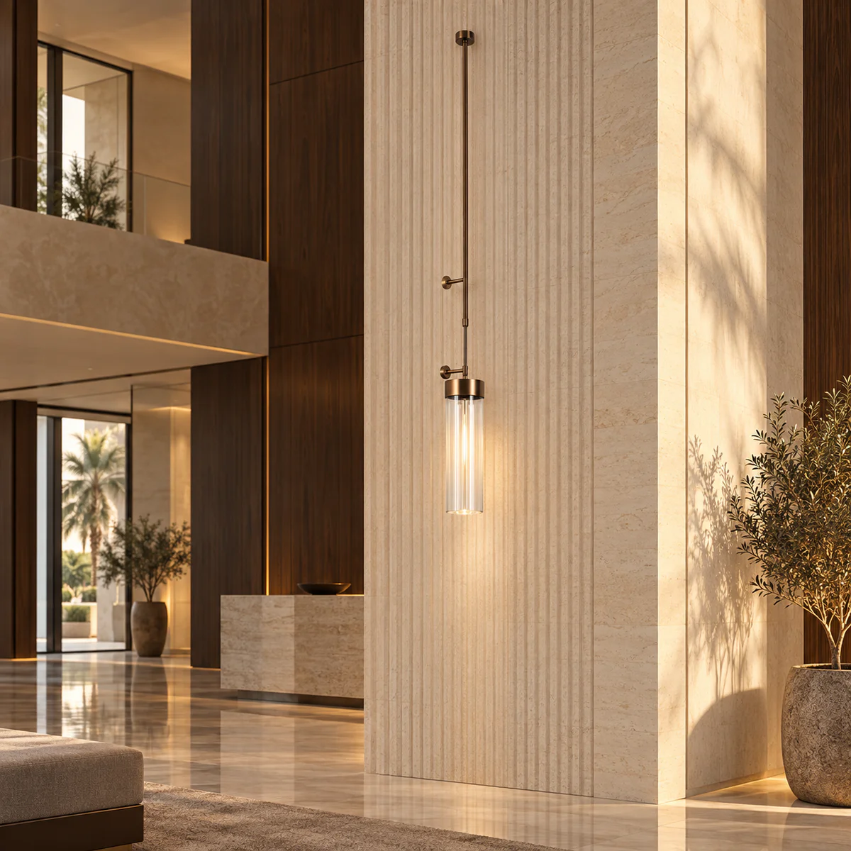 Architectural Hotel Wall Pendant Light - Model MB84750