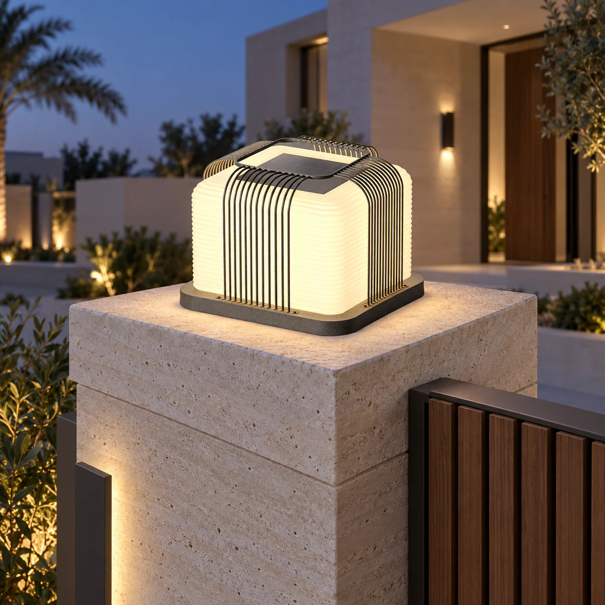 IP65 Solar & Wired LED Garden Post Cap Light – Model 2383