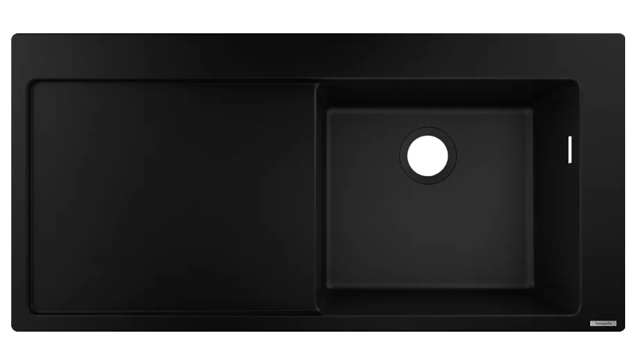 hansgrohe S51 S514-F450 Kitchen Sink with Left Drainer – Graphite Black
