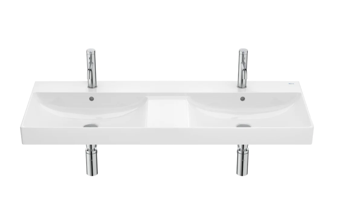 Roca Ona Double Wall-Hung Fineceramic® Basin – 1200 × 460 mm