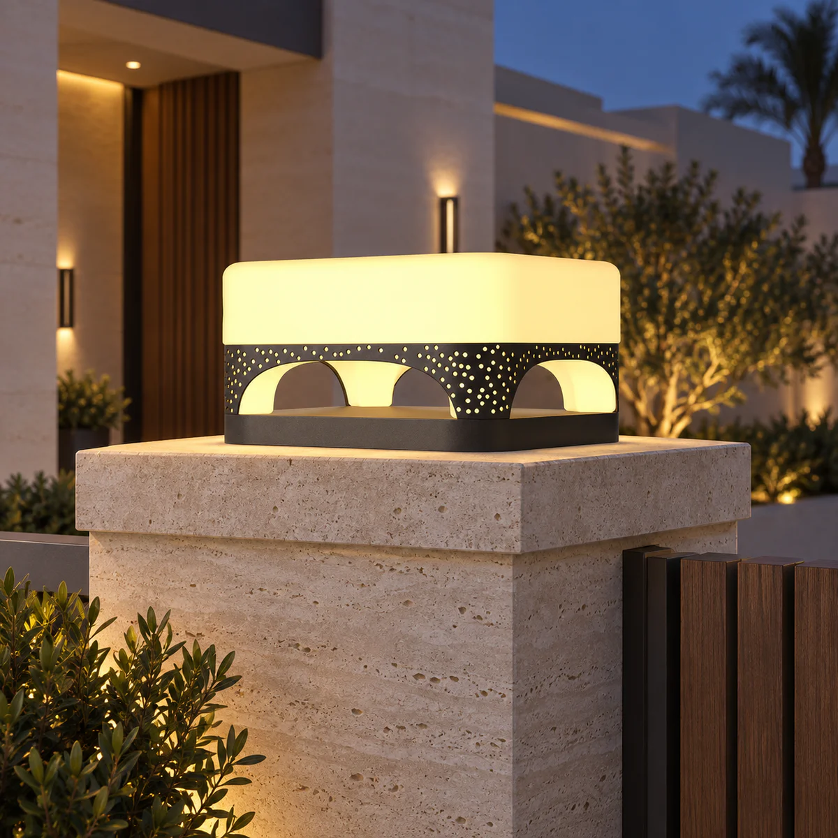 IP65 Solar & Wired LED Garden Post Cap Light – Model 2519