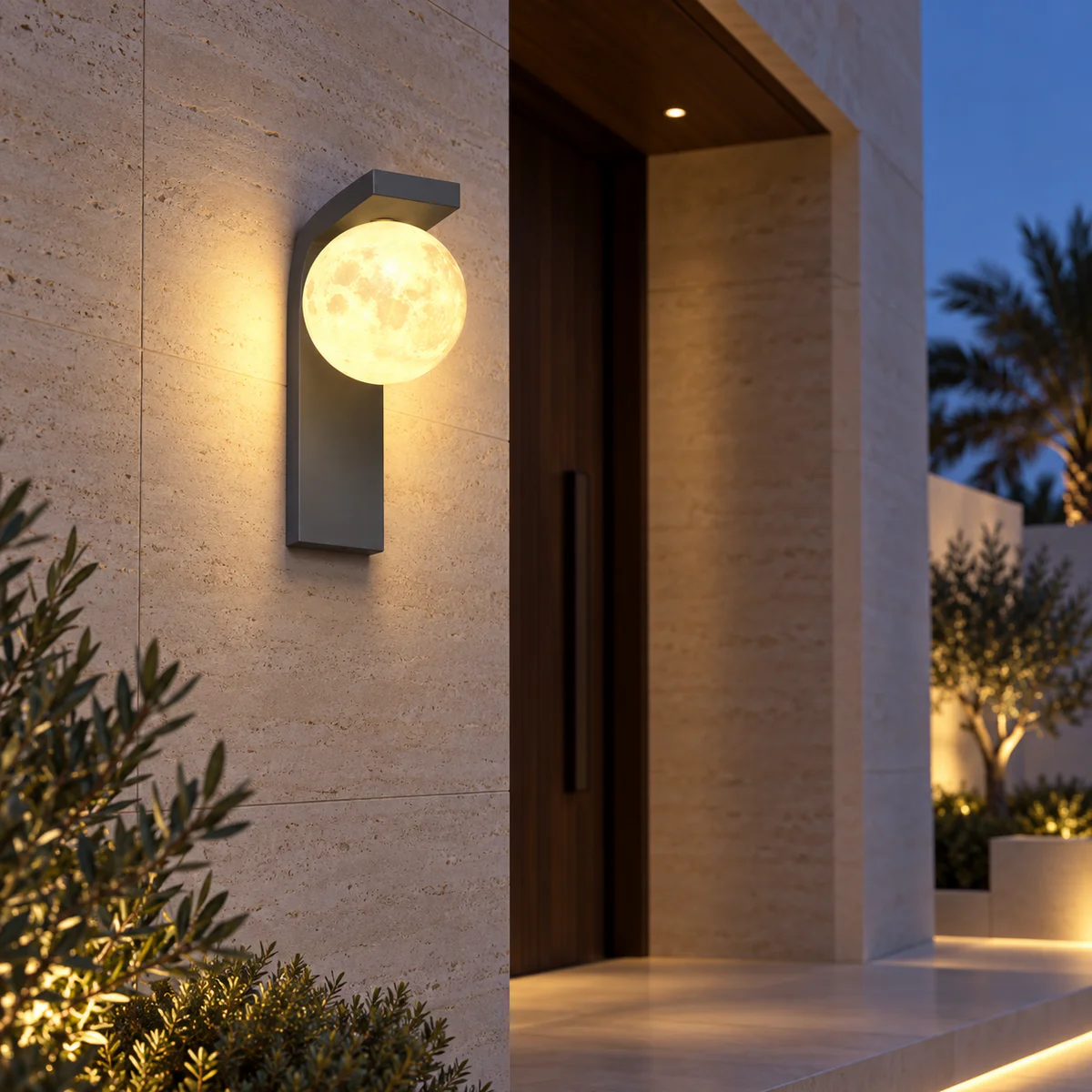 Solar & Wired LED Globe Wall Light – Model 8064