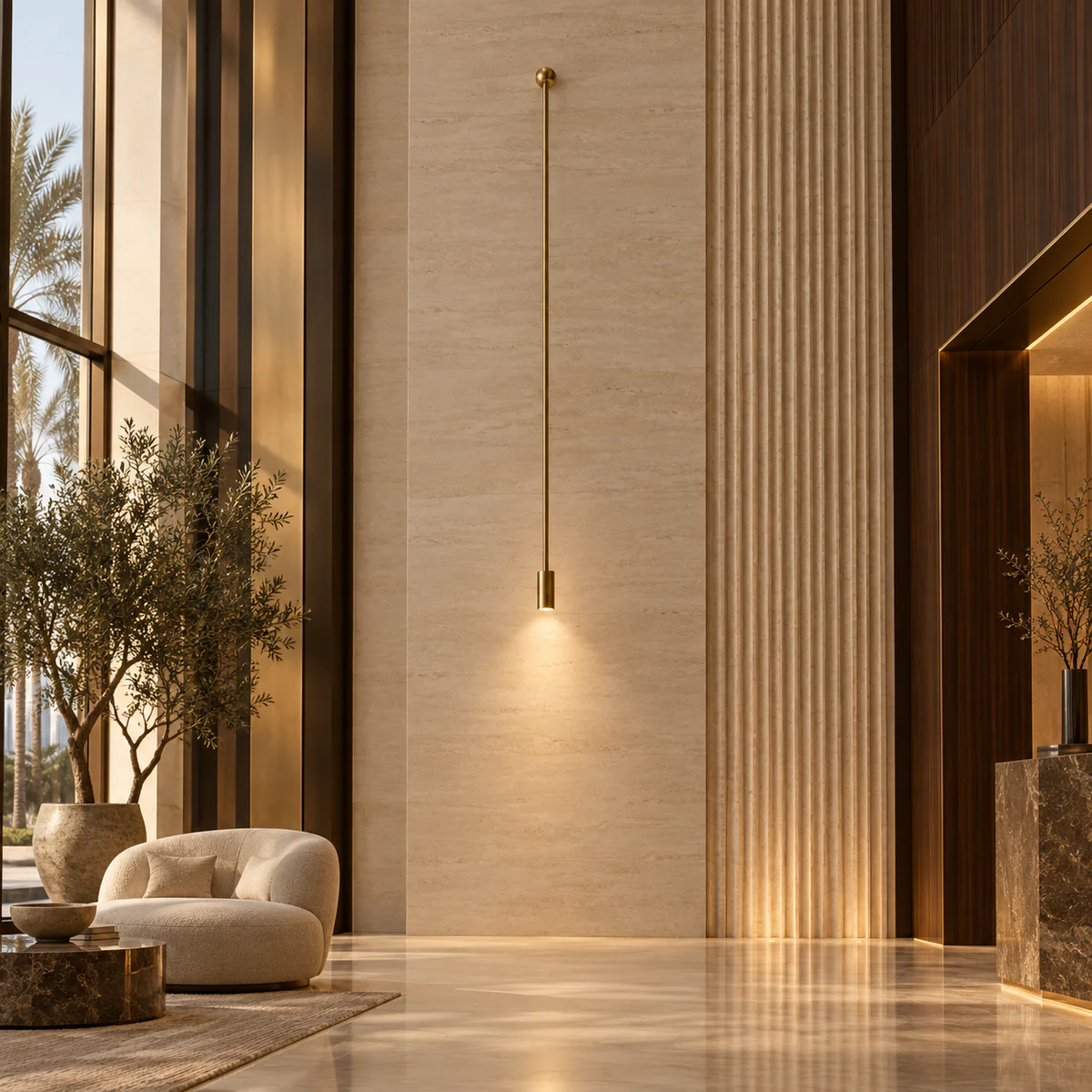 Architectural Hotel Wall Pendant Light - Model MB84423