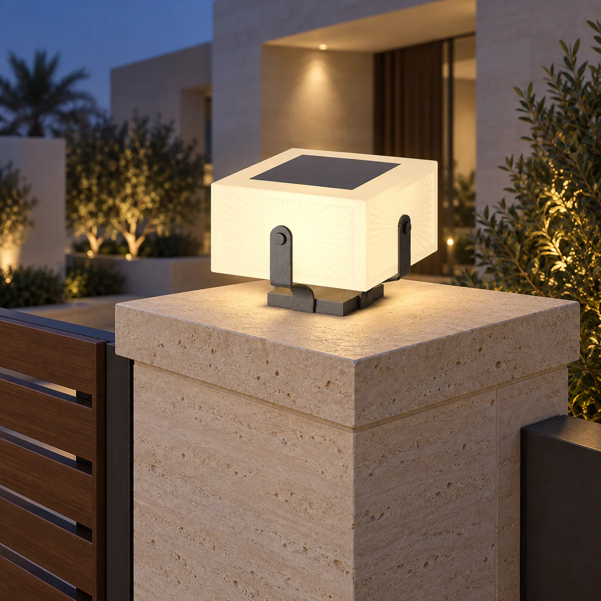 IP65 Solar & Wired LED Garden Post Cap Light – Model 2389