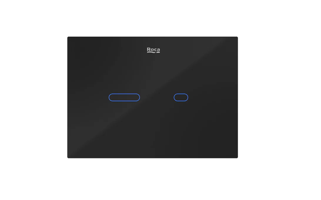 Roca Duplo S EP-S1 Electronic Dual Flush Plate – Black Glass