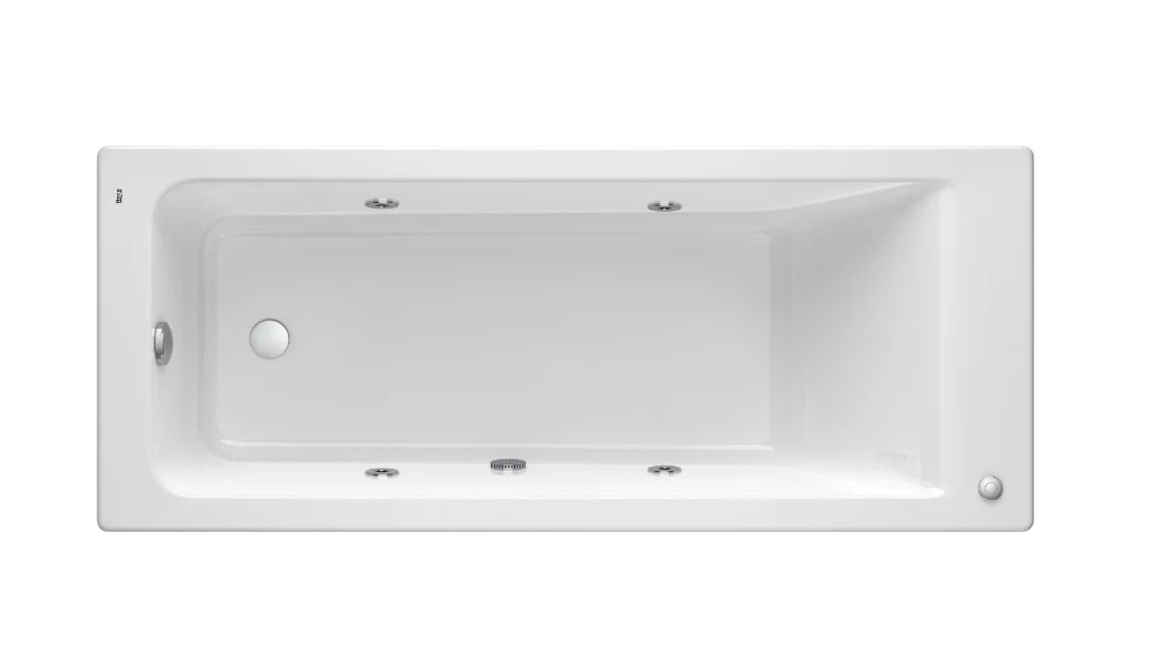 Roca Easy Rectangular Acrylic Bath with Basic Hydromassage