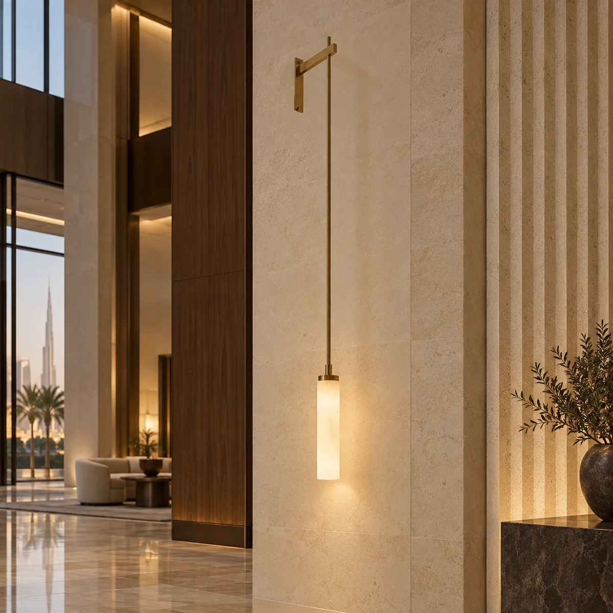 Architectural Hotel Wall Pendant Light - Model MB83957
