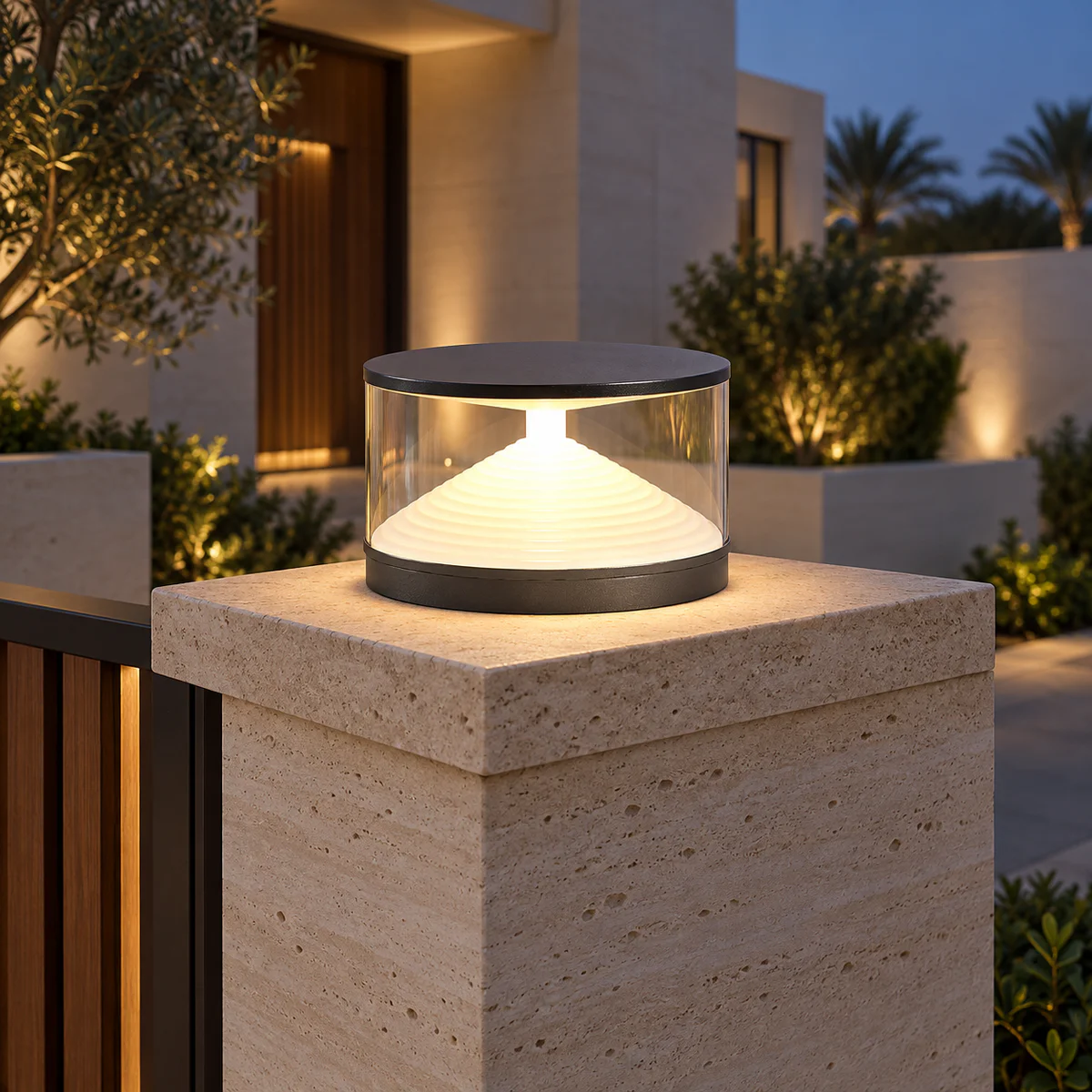 IP65 Solar & Wired LED Garden Post Cap Light – Model 2518