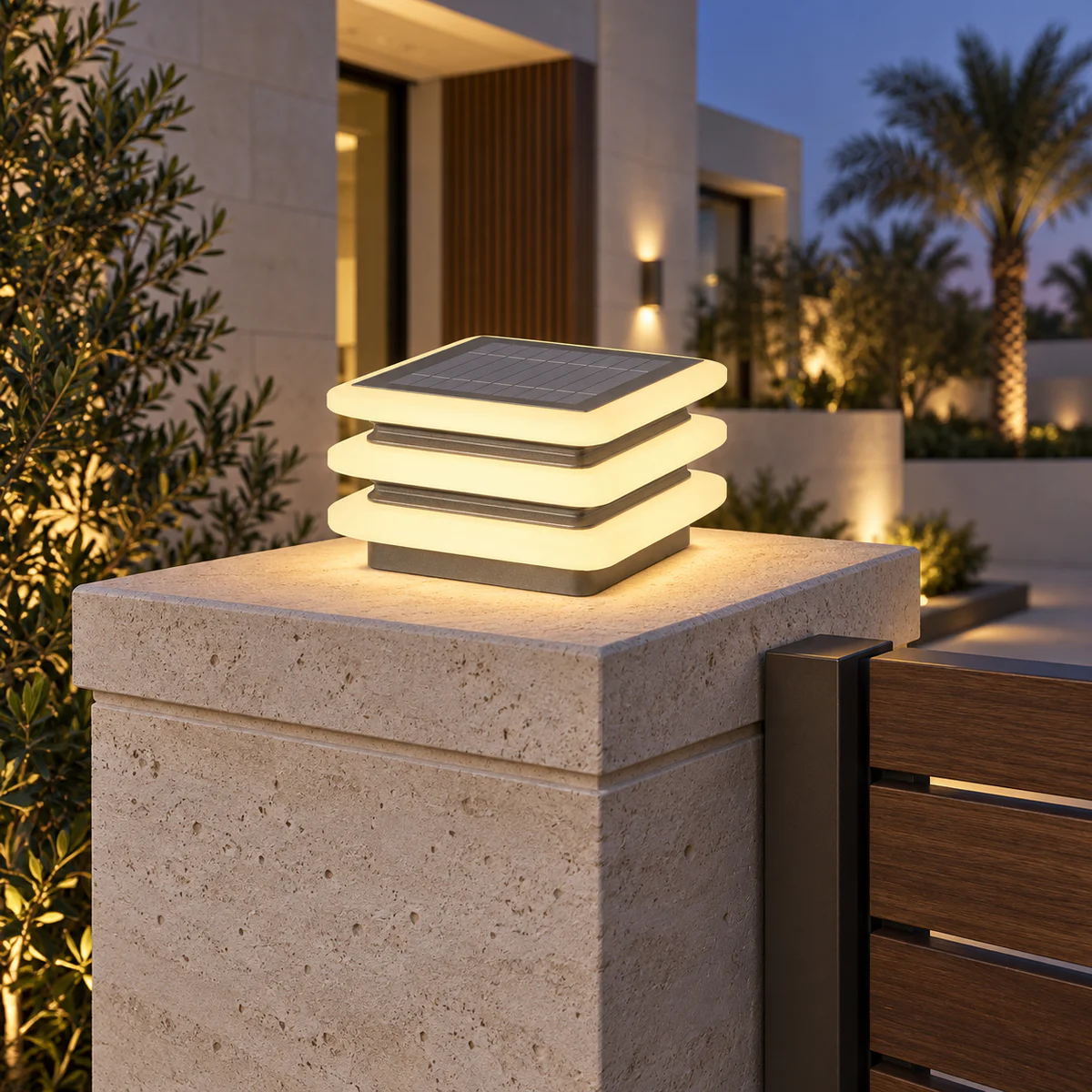 IP65 Solar & Wired LED Garden Post Cap Light – Model 2539