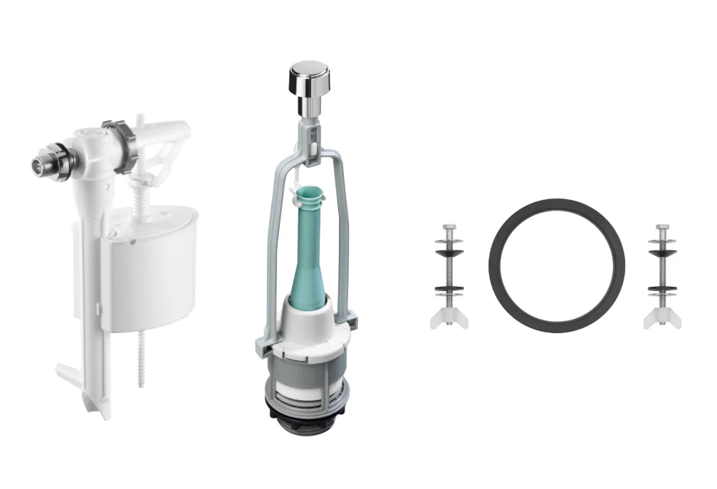 Roca D2P Single Flush Valve Pack with 3/8" Side Inlet Valve