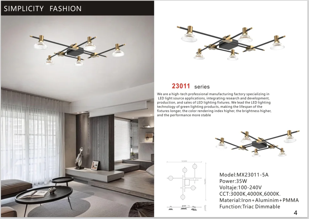 Decorative Glass Ceiling Light for Hotel and Villa Interiors