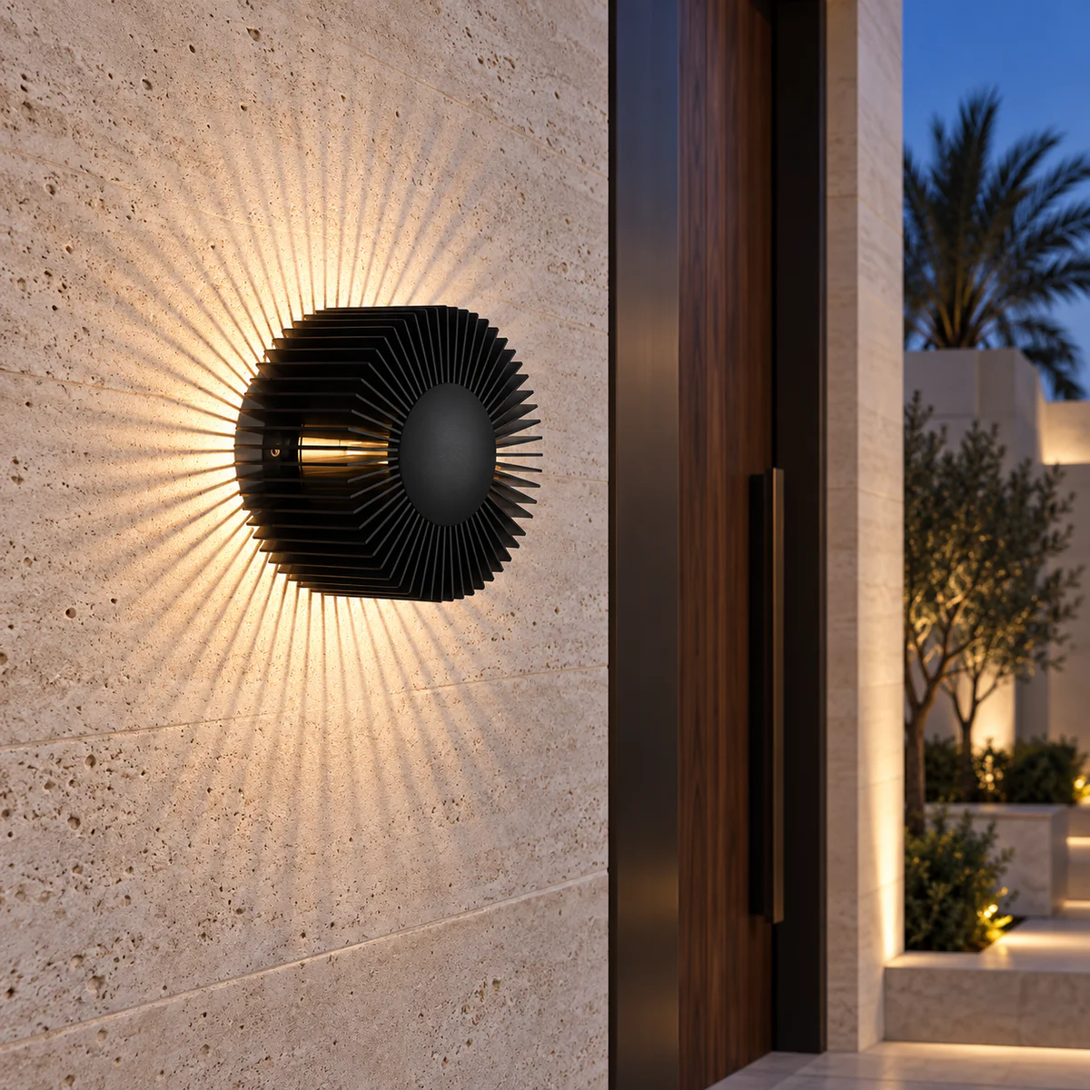 IP65 LED Radial Beam Outdoor Wall Light – Model 8005
