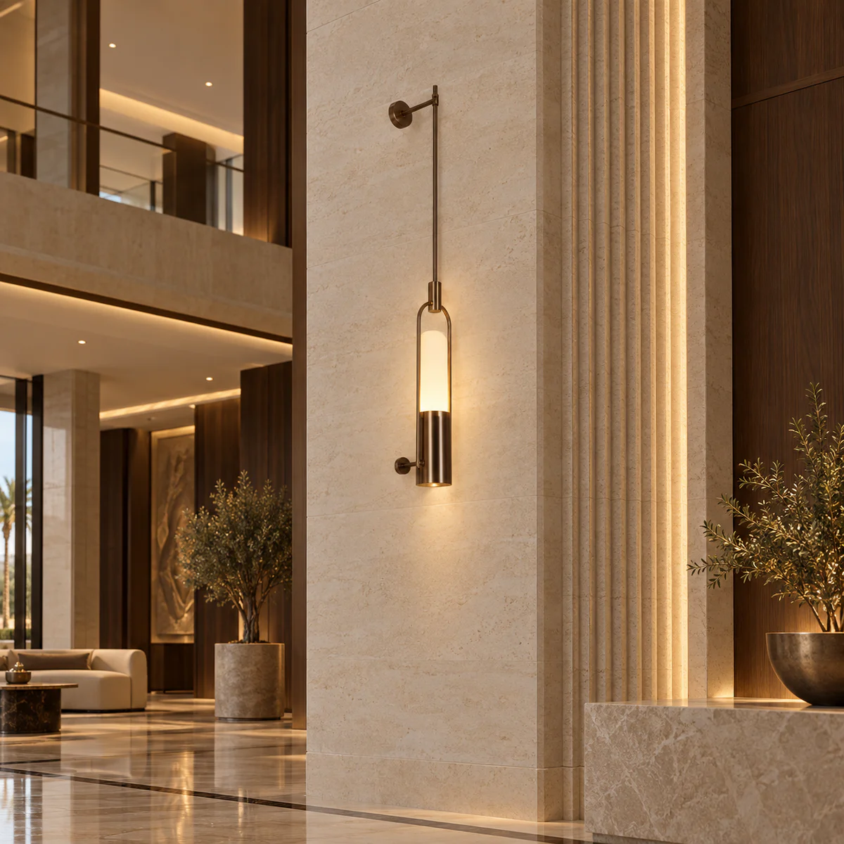 Architectural Hotel Wall Pendant Light - Model MB84744