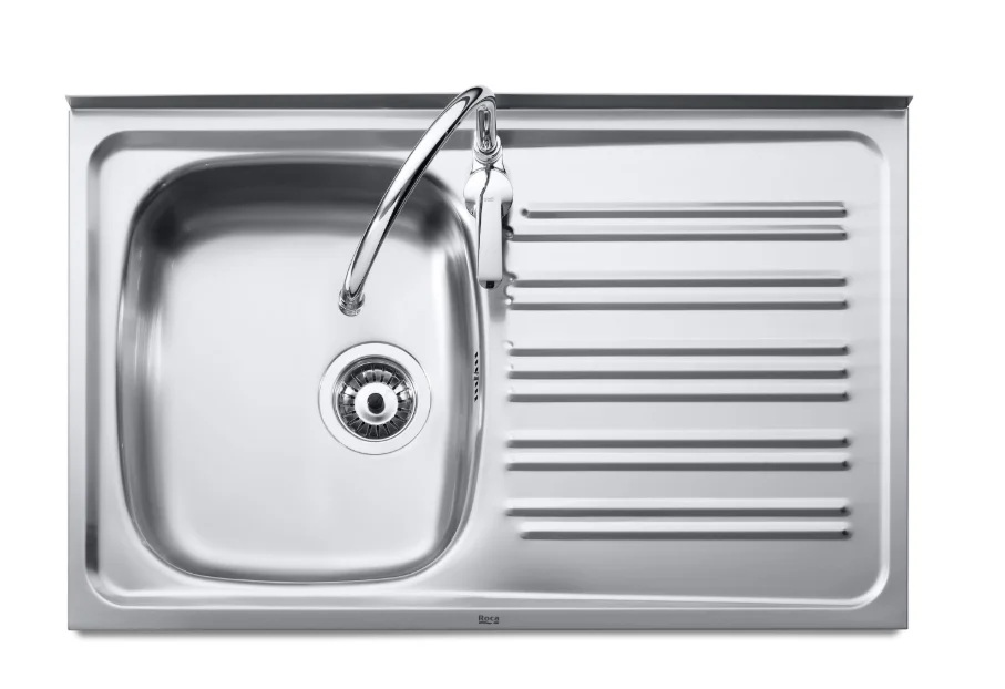 ROCA J Stainless Steel Single Bowl Kitchen Sink with Right Drainer