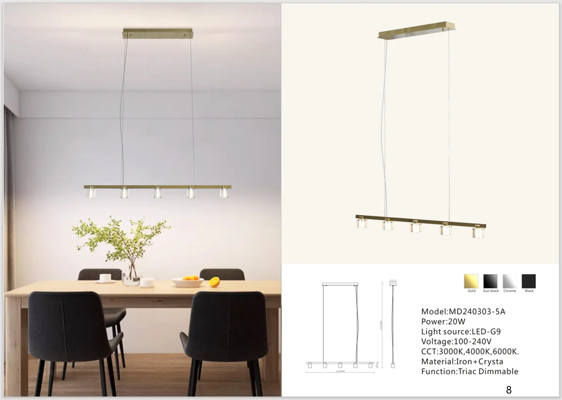 Linear Crystal Chandelier for Dining and Hospitality Spaces