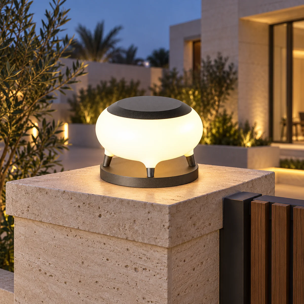IP65 Solar & Wired LED Garden Post Cap Light – Model 2533