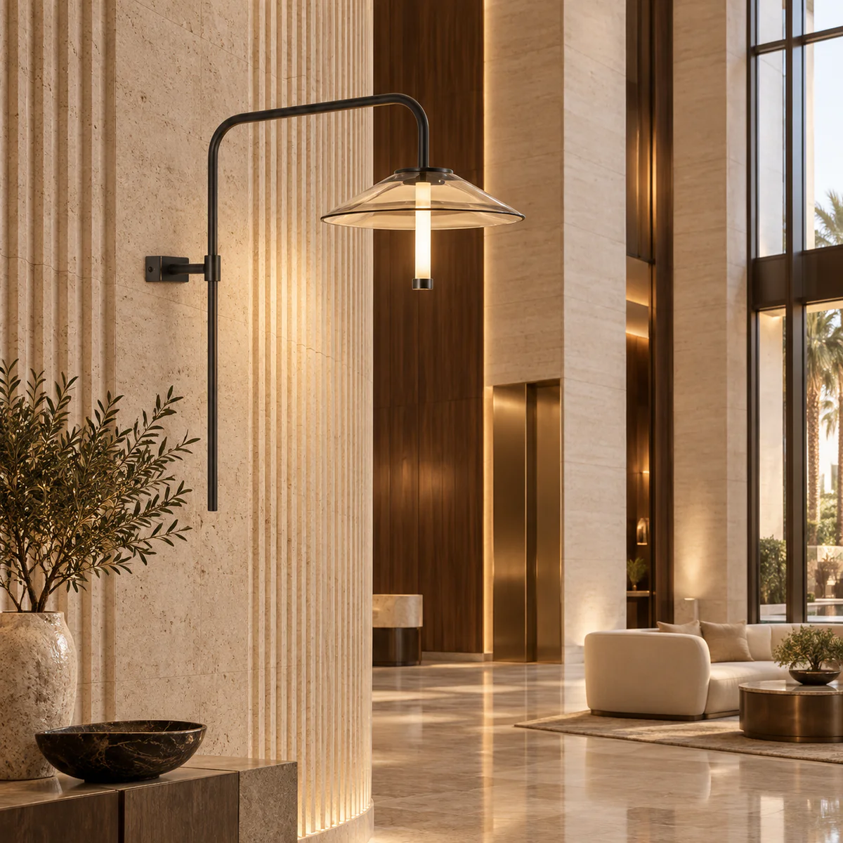 Architectural Hotel Wall Pendant Light - Model MB85103