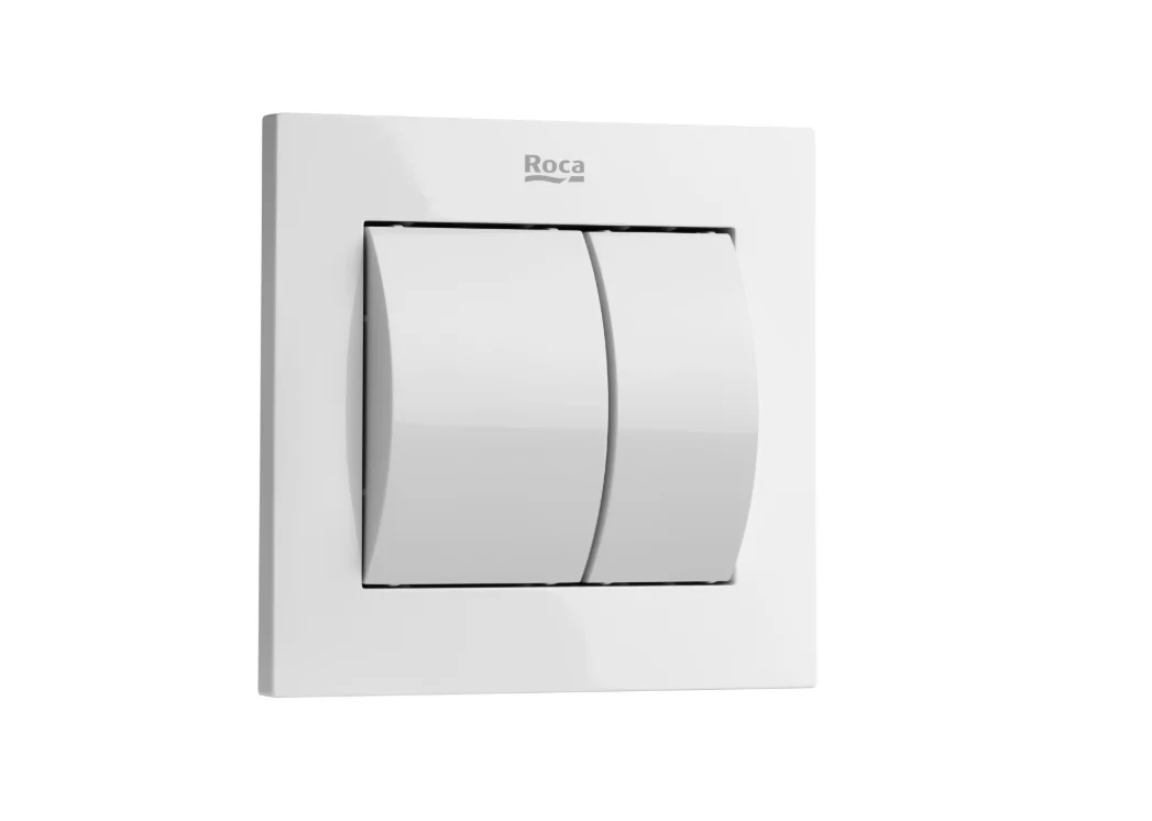 Roca PL-N1 Dual Flush Operating Plate for Concealed Cistern – White