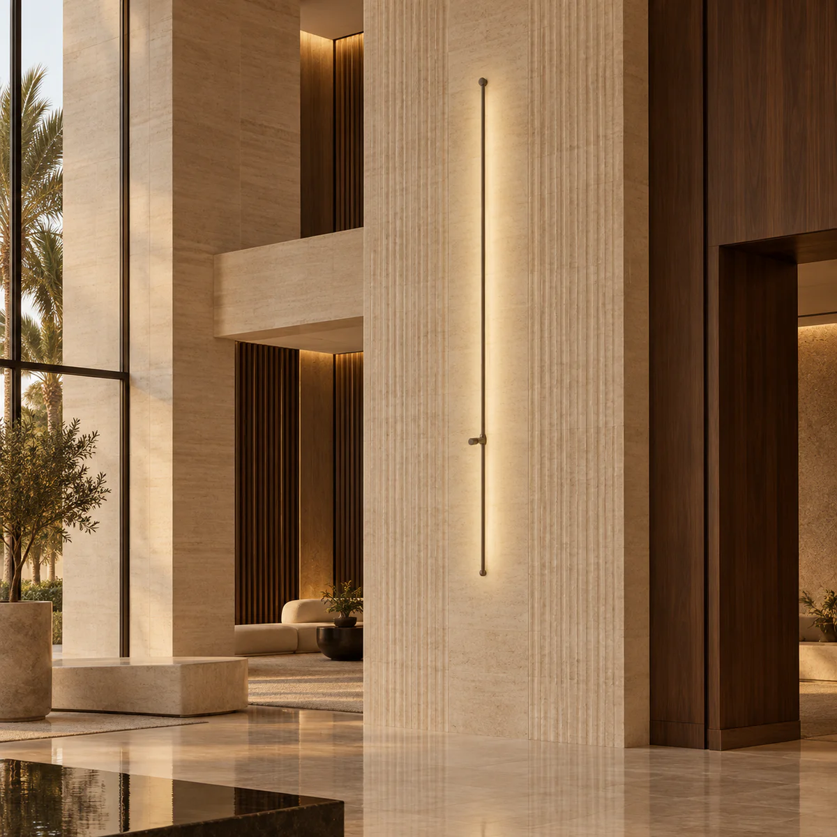 Architectural Hotel Wall Pendant Light - Model MB85218
