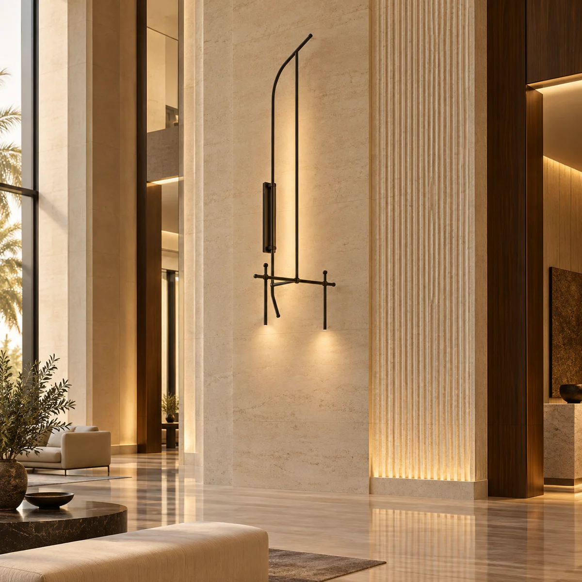 Architectural Hotel Wall Pendant Light - Model MB84648
