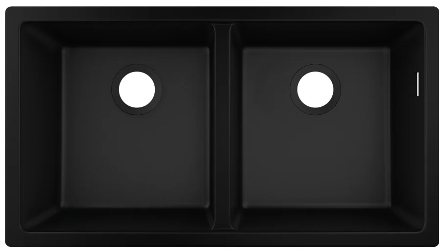 hansgrohe S51 S510-U770 Double Bowl Kitchen Sink – Graphite Black