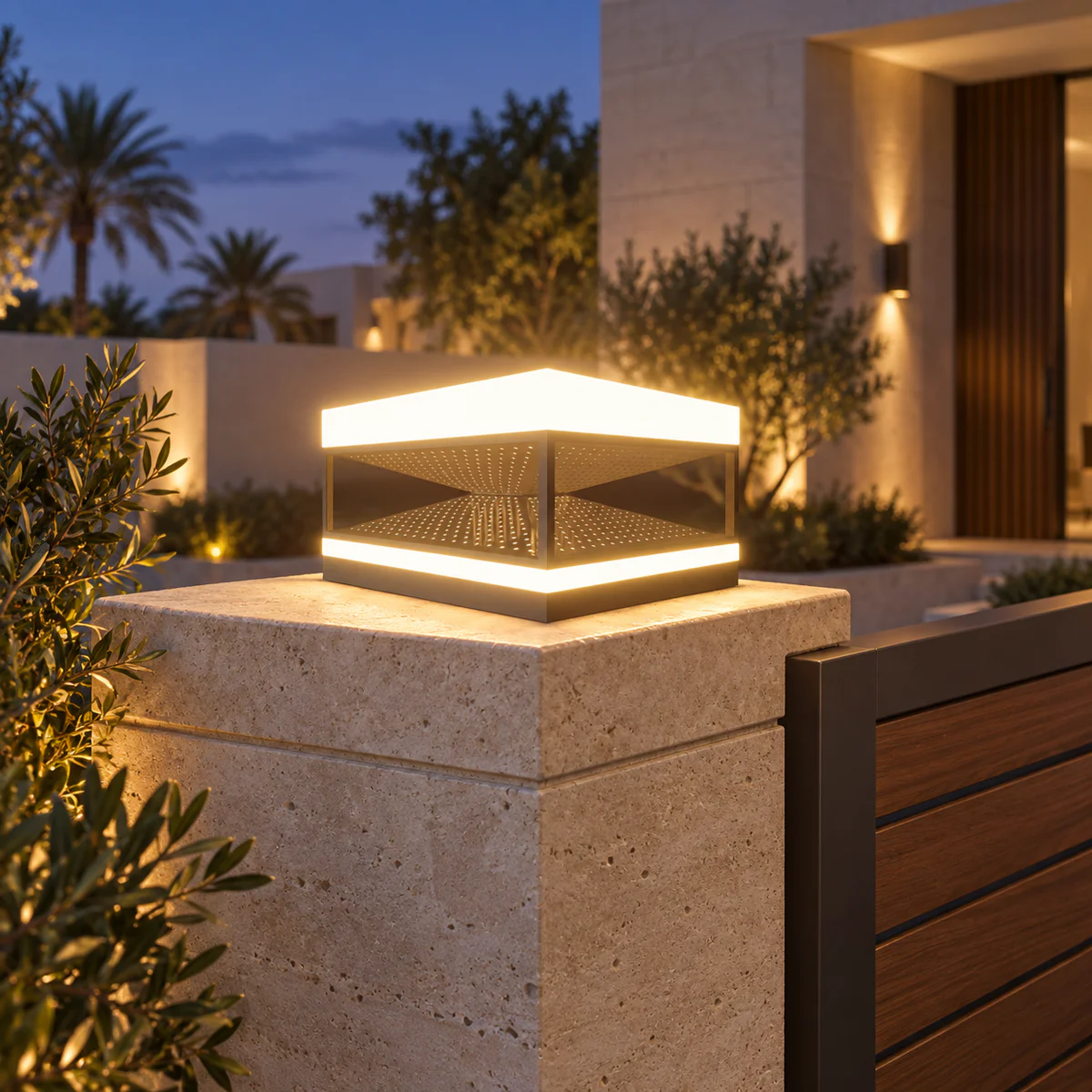 IP65 Solar & Wired LED Garden Post Cap Light – Model 3154