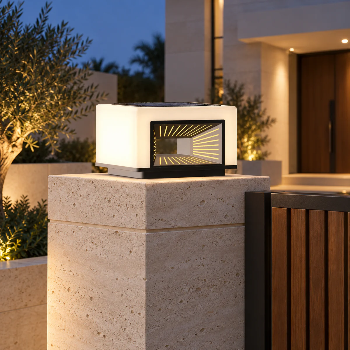 IP65 Solar & Wired LED Garden Post Cap Light – Model 3159