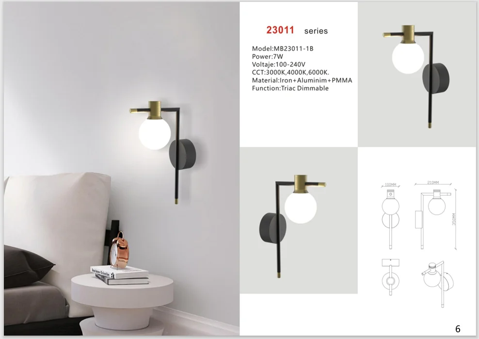 Decorative Wall Lamp for Hotel Corridors and Villas