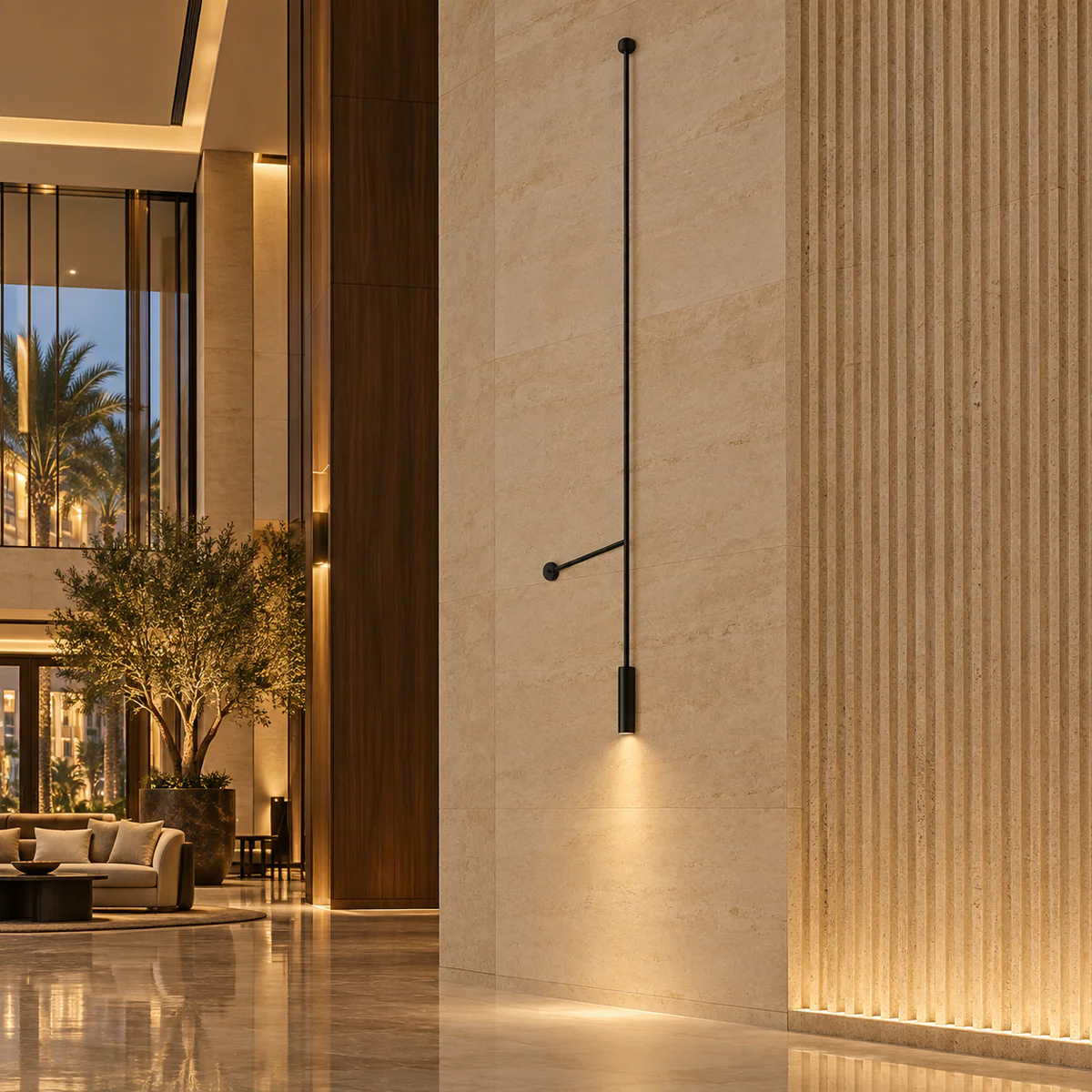 Tall Architectural Wall Pendant Light - Model MB83986