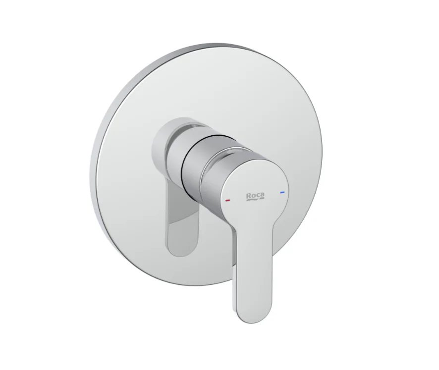 Roca L20 Round Built-In Single-Lever Shower Mixer Faucet – 1 Way, Built-In Body Included