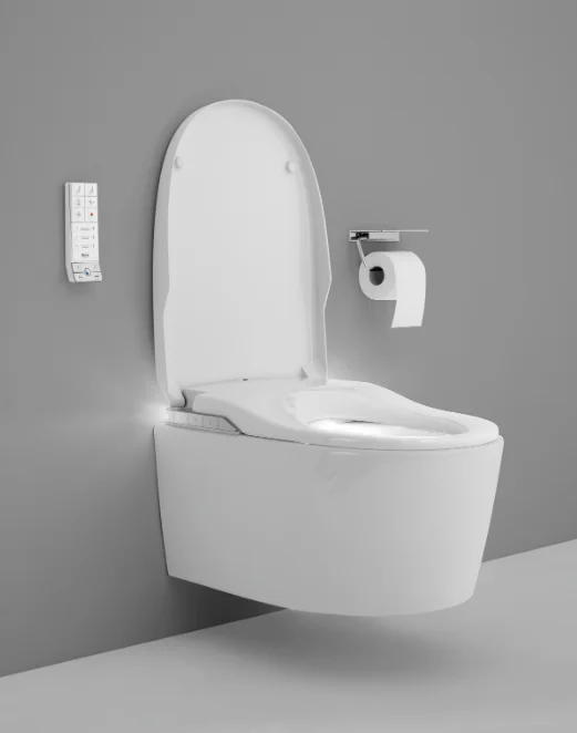 Roca In-Wash® Insignia Wall-Hung Smart Toilet with In-Tank® – Rimless Vortex, White
