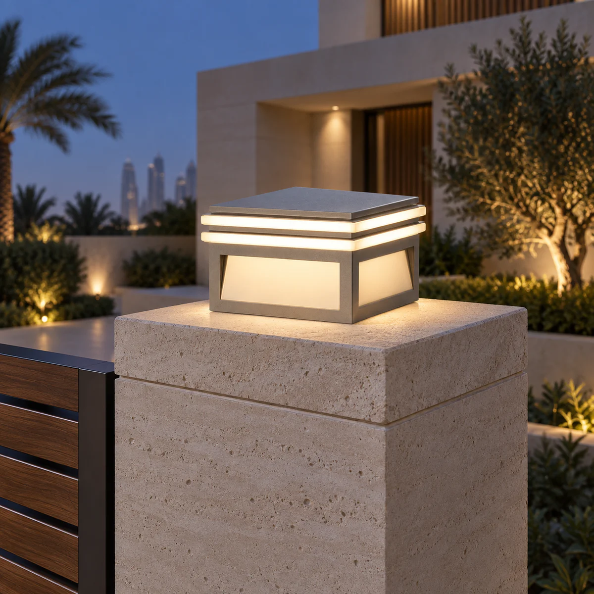 IP65 Solar & Wired LED Garden Post Cap Light – Model 2572