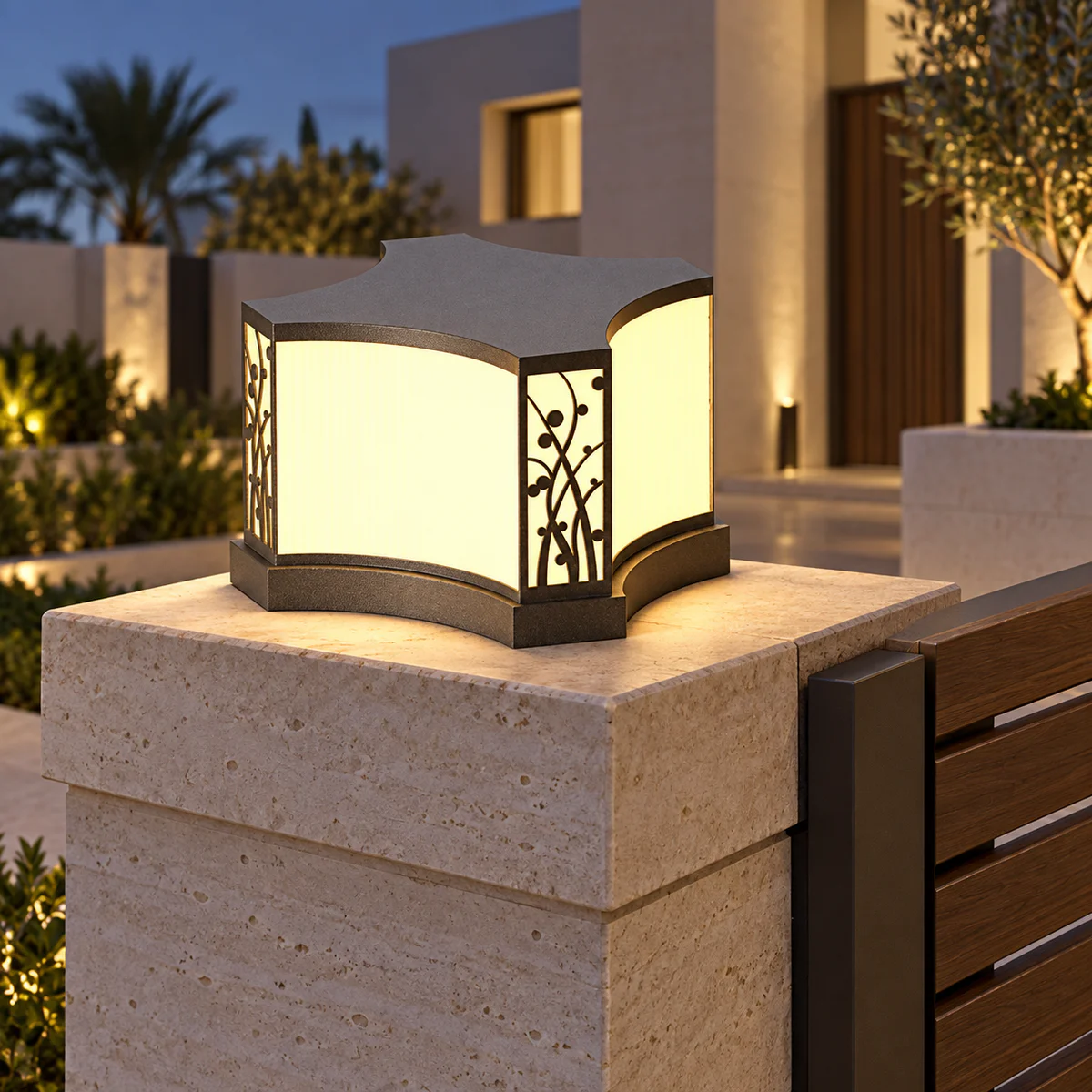 IP65 Solar & Wired LED Garden Post Cap Light – Model 2598