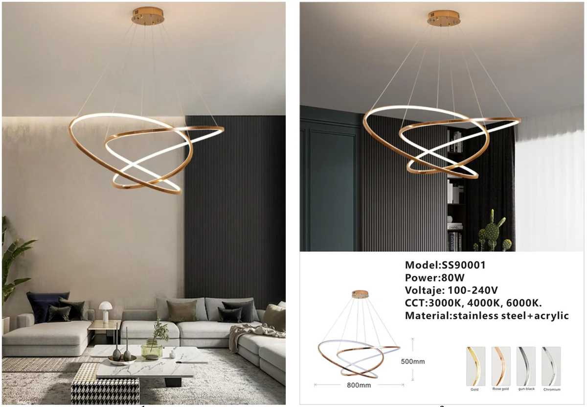 Stainless-Steel Pendant Light for Commercial Interiors