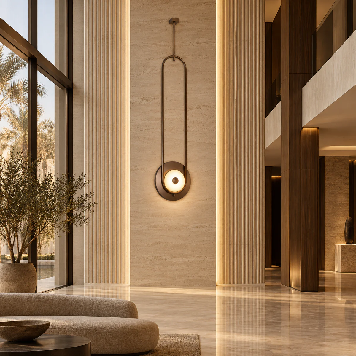 Architectural Hotel Wall Pendant Light - Model MB83835