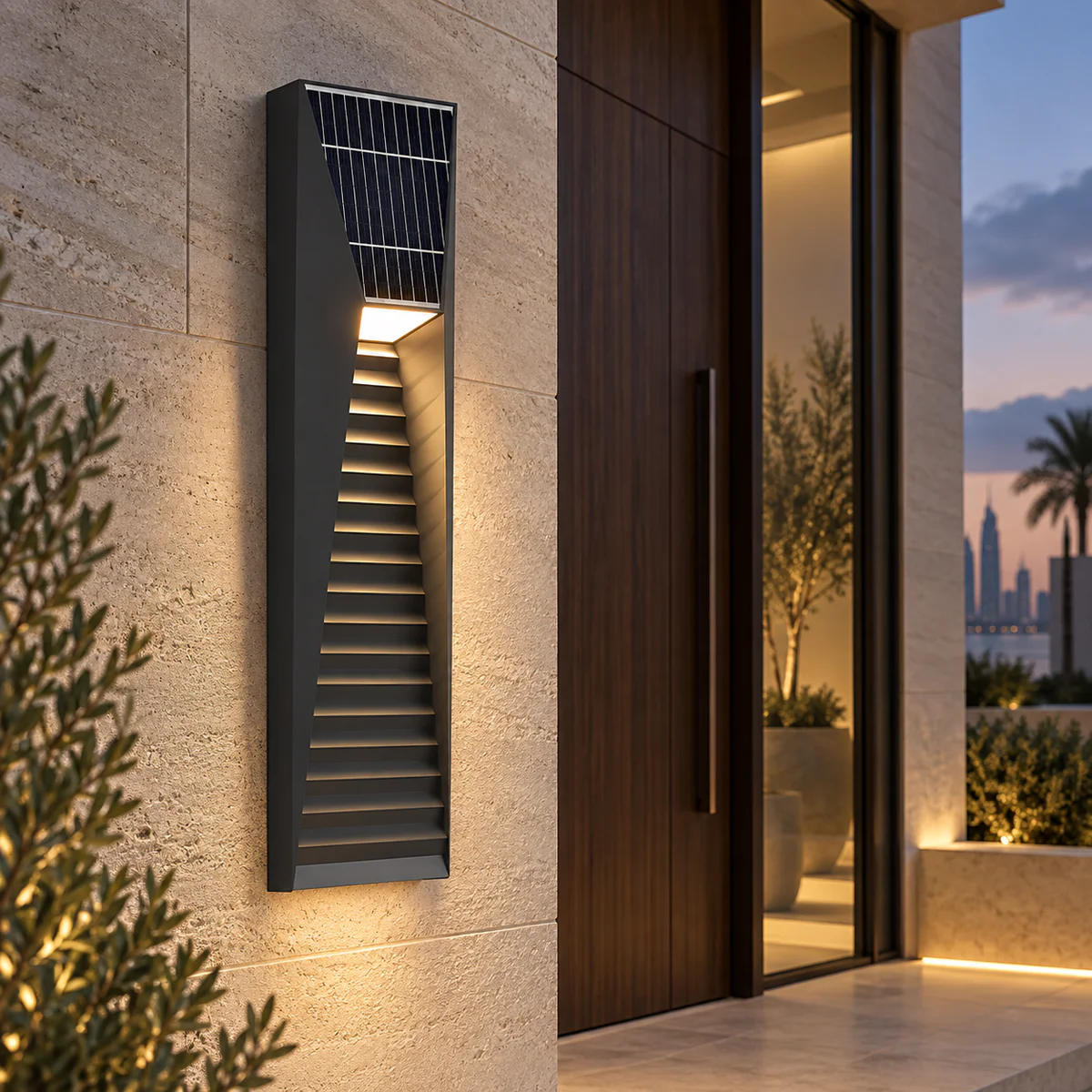 IP65 Solar & Wired LED Outdoor Wall Light – Model 8010